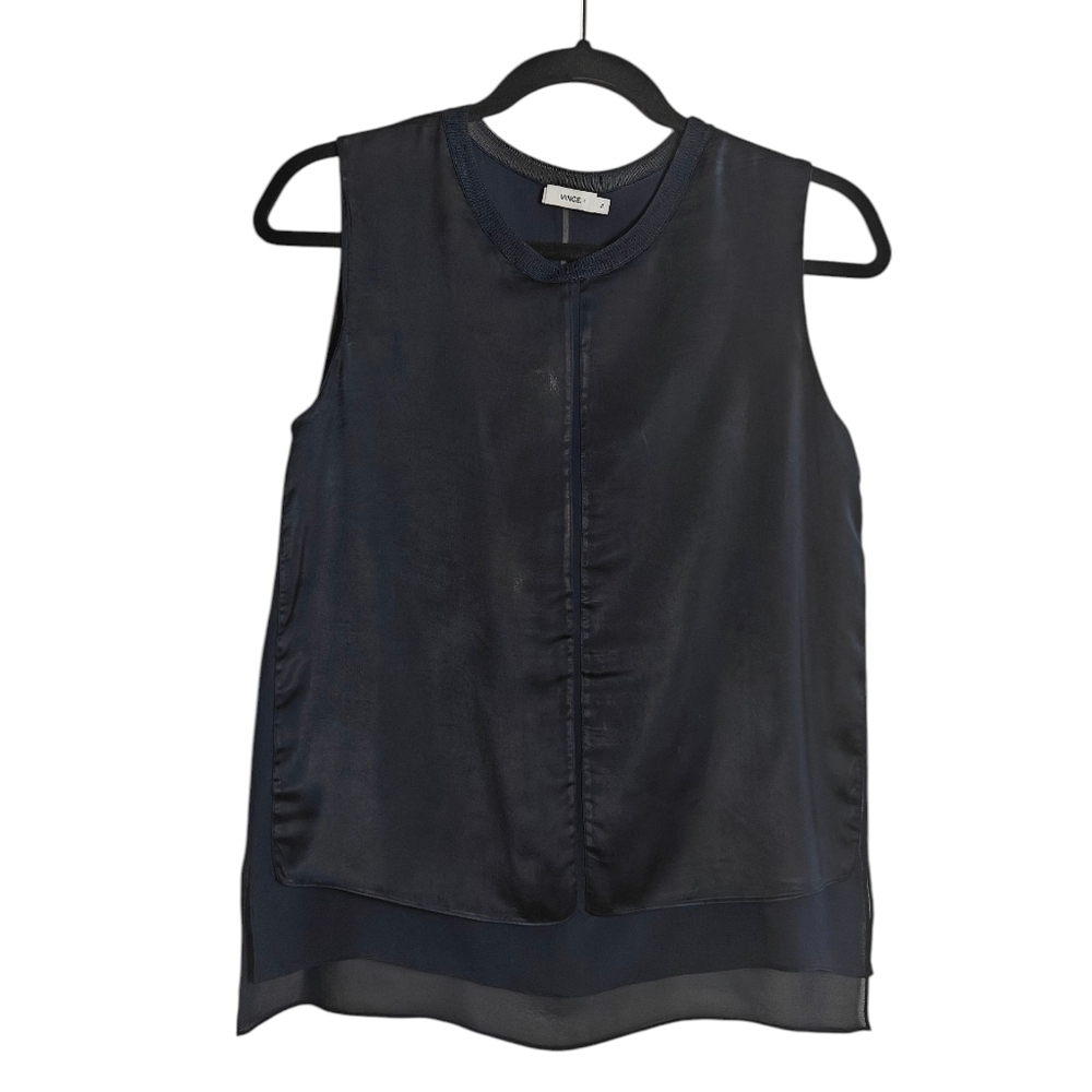 VINCE Silk Double Layer Tank Top/ Muscle Tank Size XS